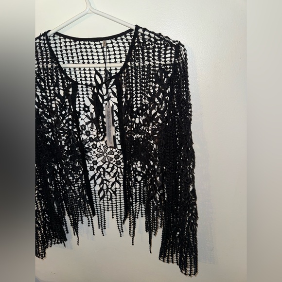 NWT Elie Tahiri SILAS Floral Crocheted Jacket Size M - Picture 3 of 11